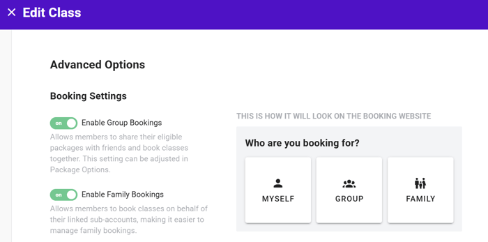 Booking Settings 