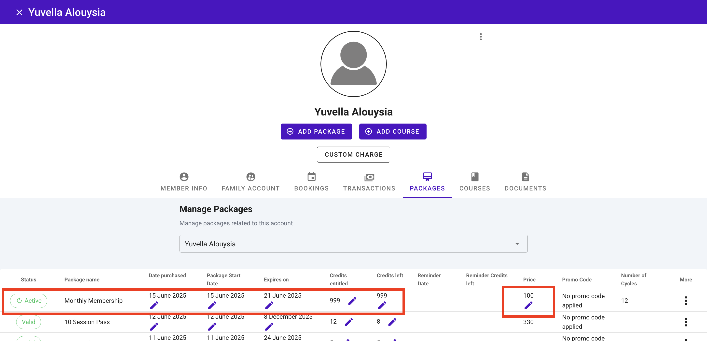 How to Change the Price of a Recurring Package