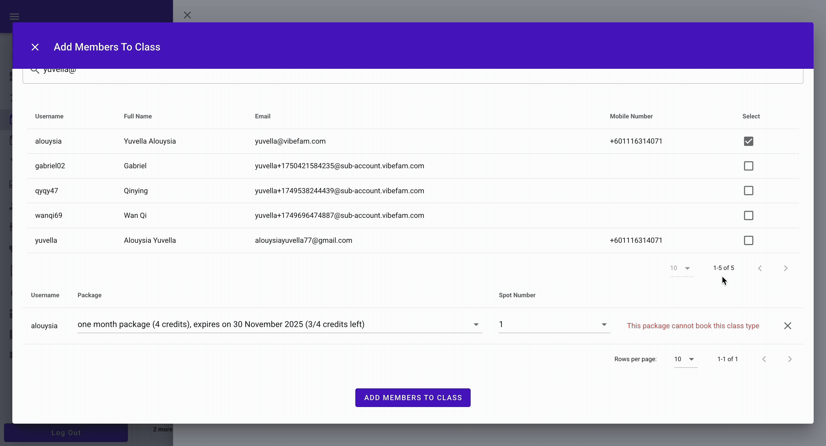 How to update membership settings under member profile